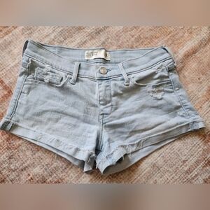 Size 4 Abercrombie & Fitch light wash low rise jean shorts